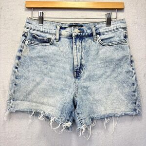 Banana Republic Cut-Off Girlfriend Shorts Womens 4 27 Blue Acid Wash Distressed